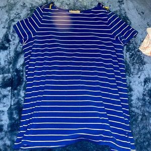Blue striped Michael Kors top